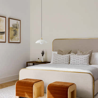 Dadaly Alabaster Modern Small Art Pendant 12"D