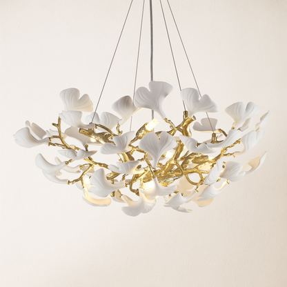 Twilight Branches Ceramic Glow Round Chandelier 32"D