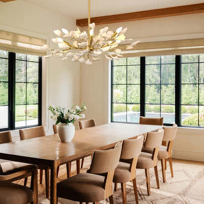 Twilight Branches Ceramic Ginkgo Chandelier 25.6'' D