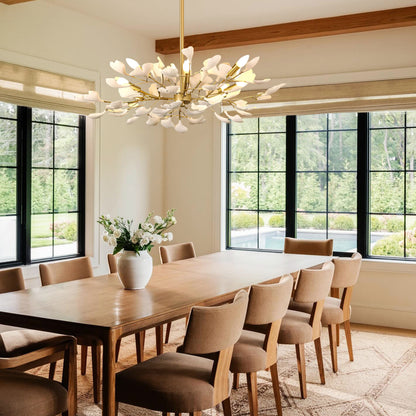 Twilight Branches Ceramic Ginkgo Chandelier 25.6'' D