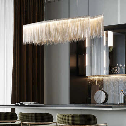 Teresa 47" Cadena Metal Tassel Dining Room Light