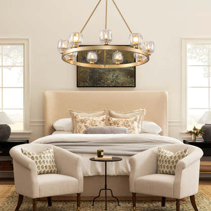 Vellum Round Chandelier 36"D