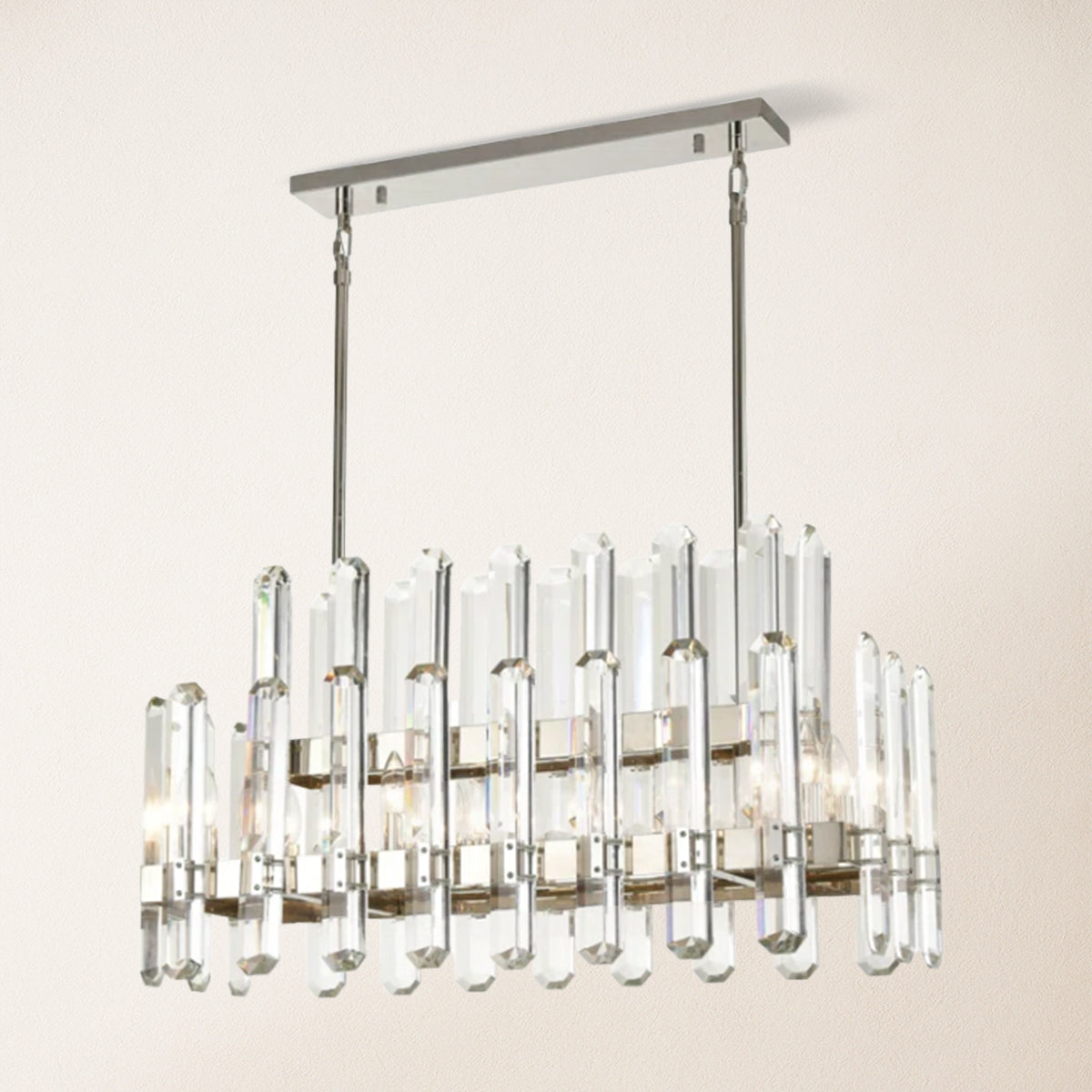 Clarion Rectangular Chandelier 36"L