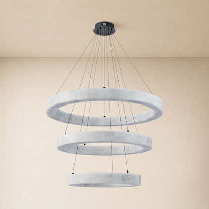 Soluna Alabaster 3 Tiered Custom Round Chandelier