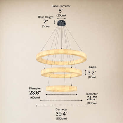 Soluna Alabaster 3 Tiered Custom Round Chandelier
