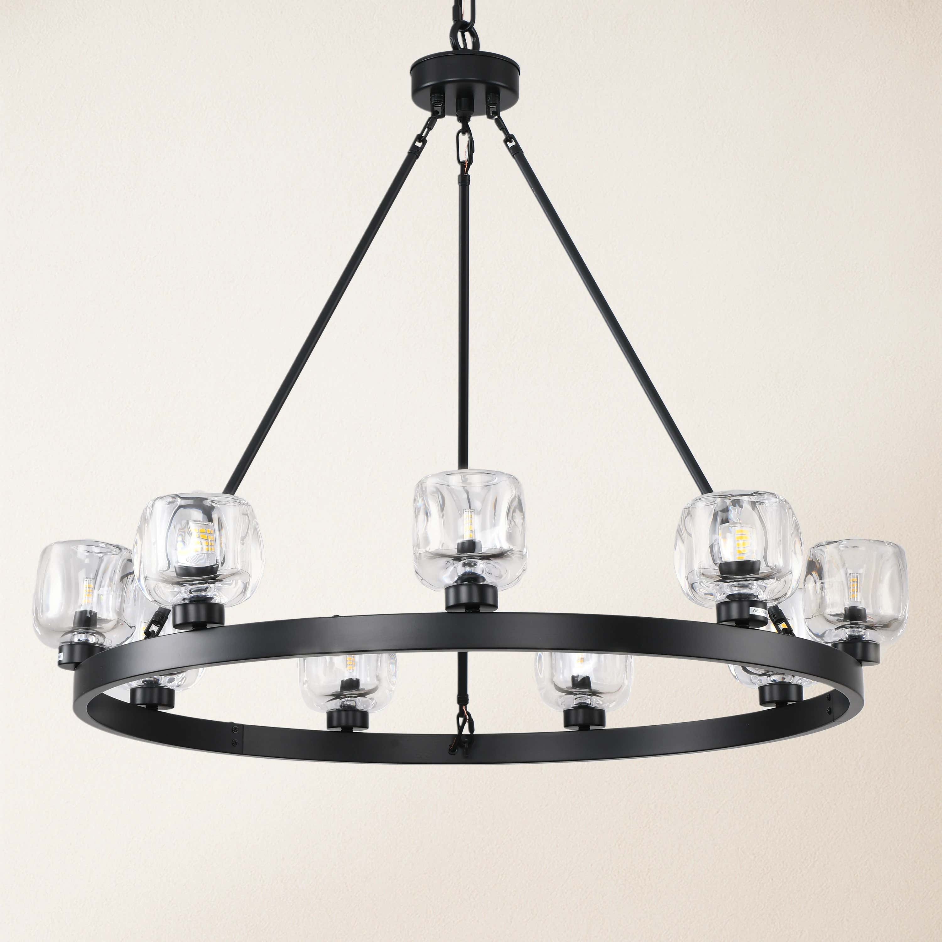 Vellum Round Chandelier 36"D