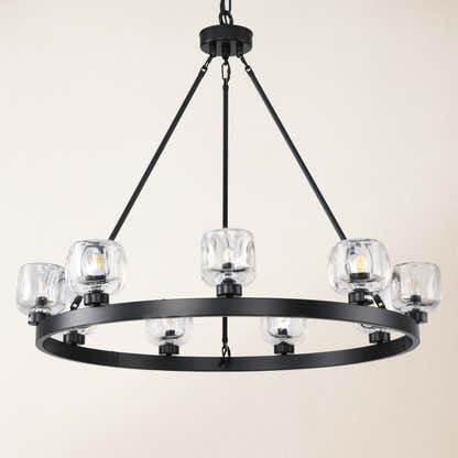 Vellum Round Chandelier 36"D