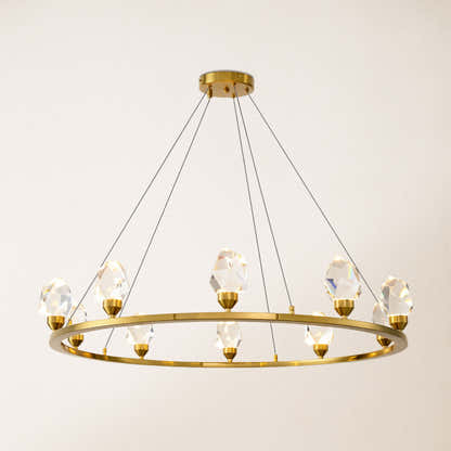 Aurelium Halo Crystal Round Chandelier