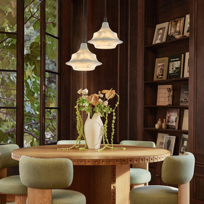 Bloom Alabaster Gleam Pendant 7"D