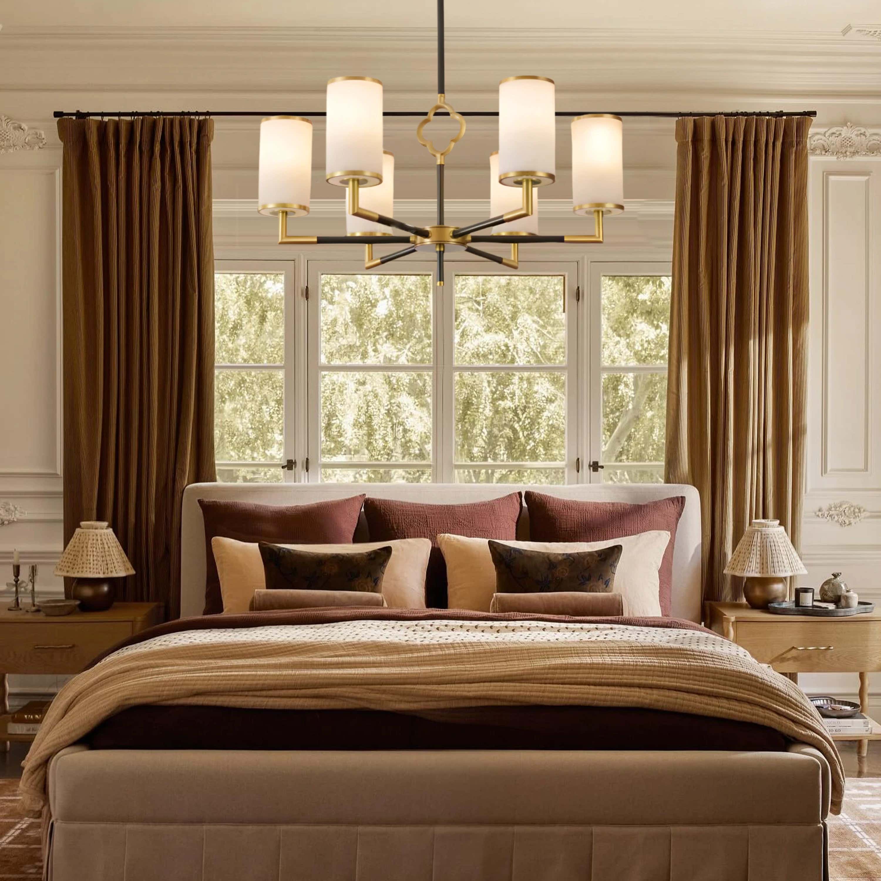 Moral Multi-layer Branda Alabaster Round chandelier 27"D#Finish_Gold