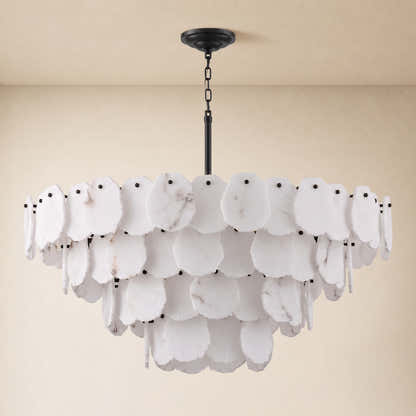 Moira Alabaster Multi-Tier Round Chandelier 48"D
