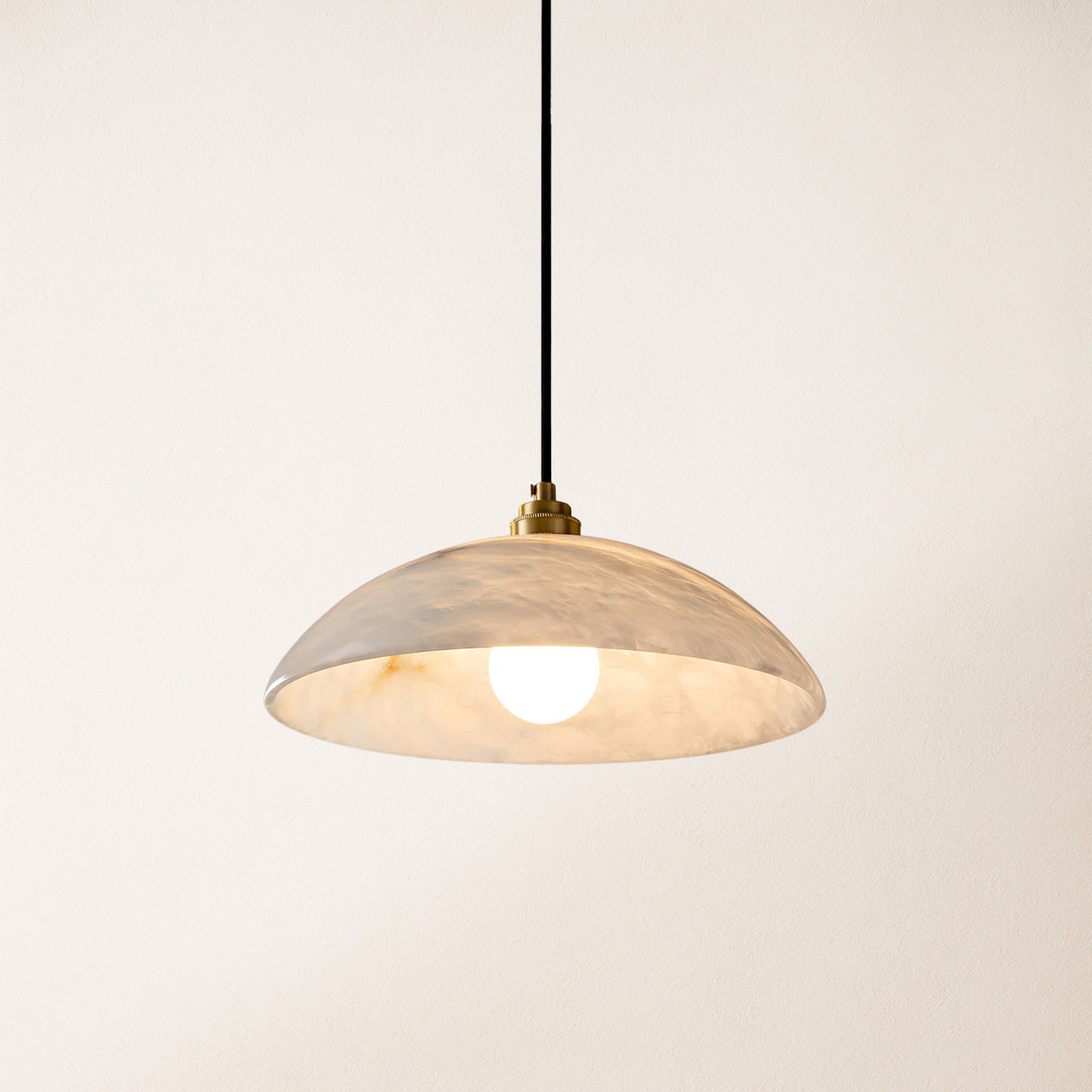 Dadaly Alabaster Modern Small Art Pendant 20"D