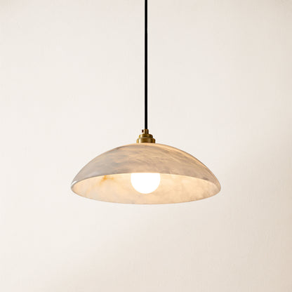 Dadaly Alabaster Modern Small Art Pendant 20"D