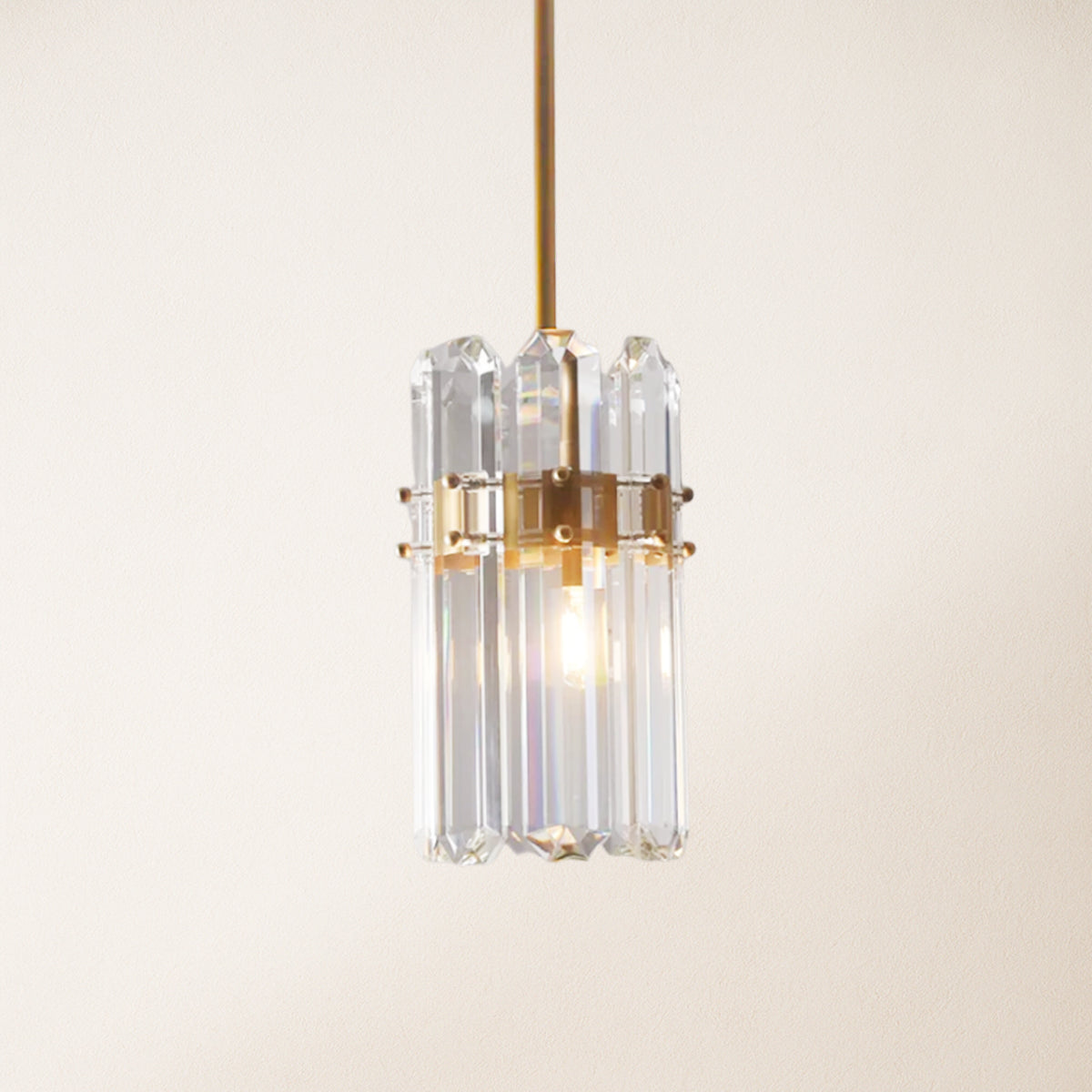 Ruby Crystal Pendant Kitchen Island Light 6.5"W