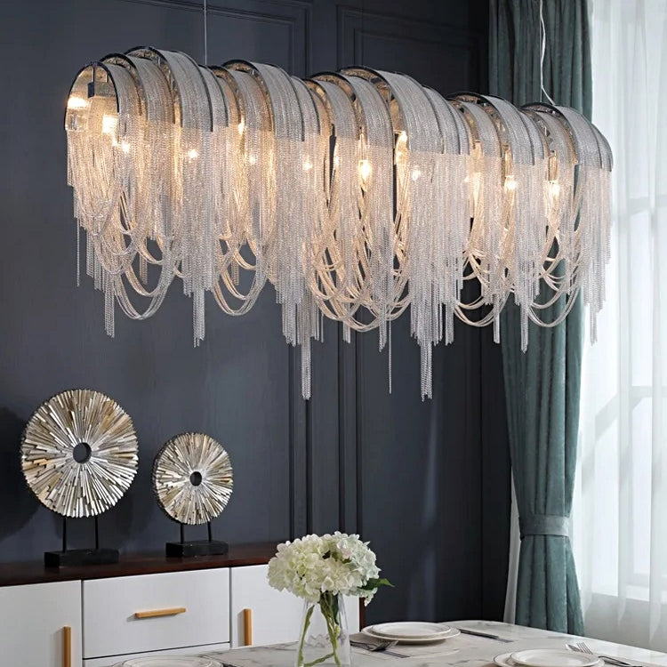 Teresa Cadena Chain Tassel Dining Room Chandelier