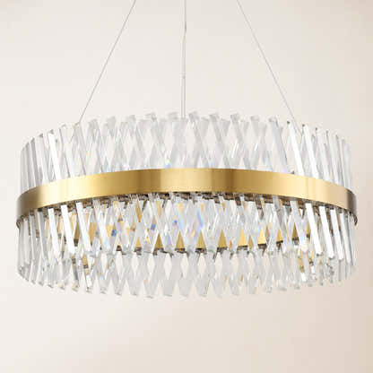 Vetro Prism Crystal Round Chandelier 32"D