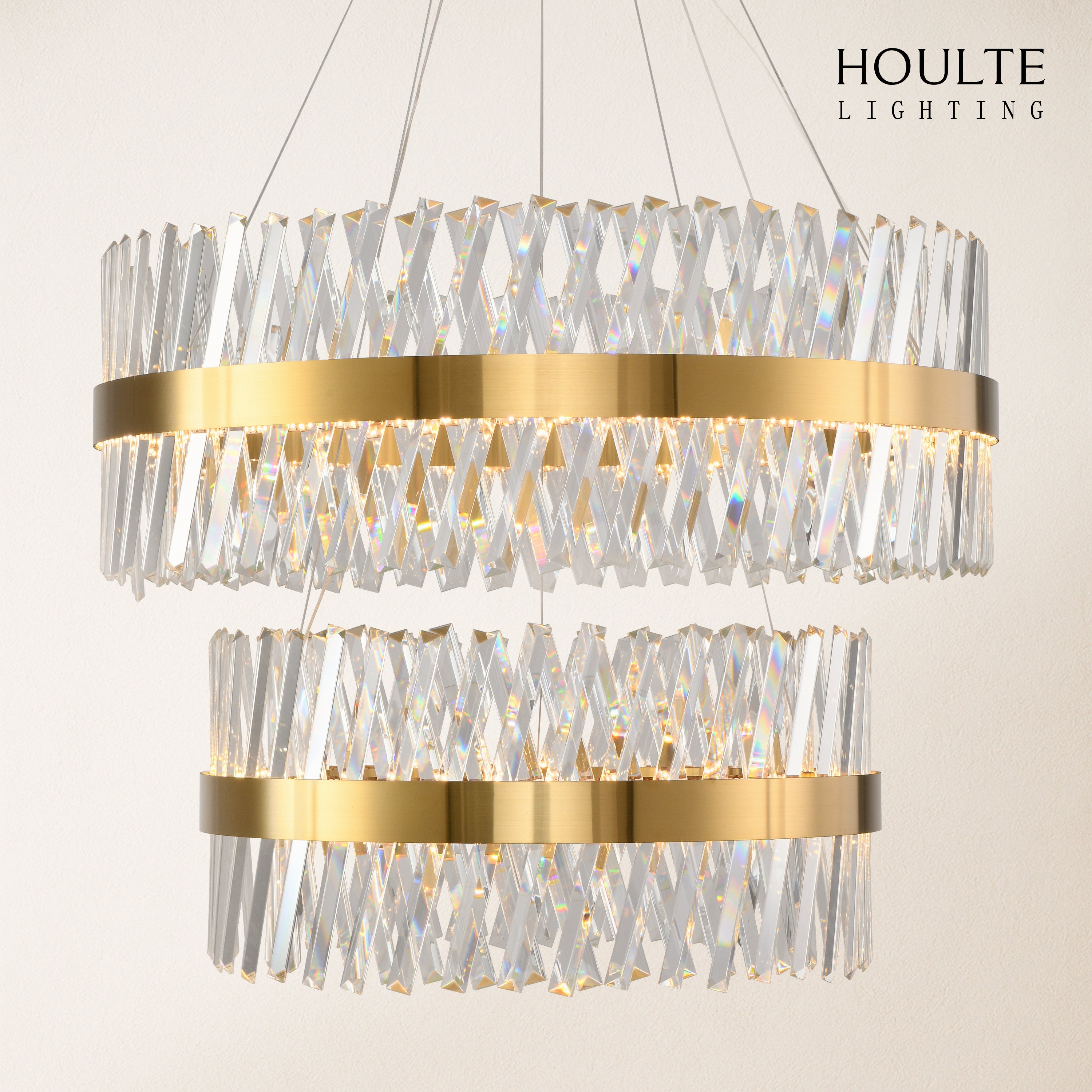Vetro Prism Crystal 2-Tier Chandelier 31.5"L