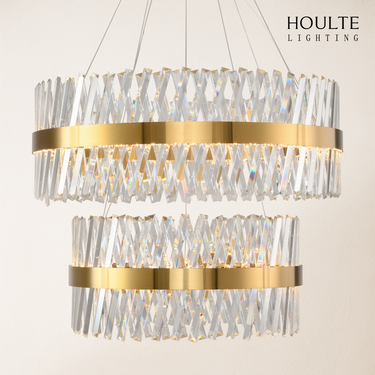 Vetro Prism Crystal 2-Tier Chandelier 31.5"L