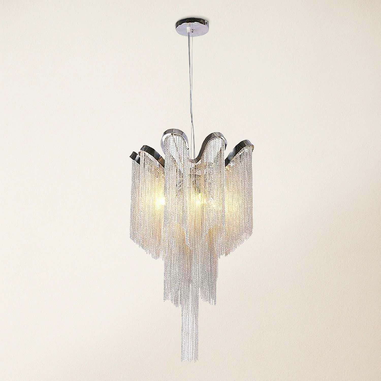 Teresa Cadena Chain Tassel Ceiling Light Fixture  16"D