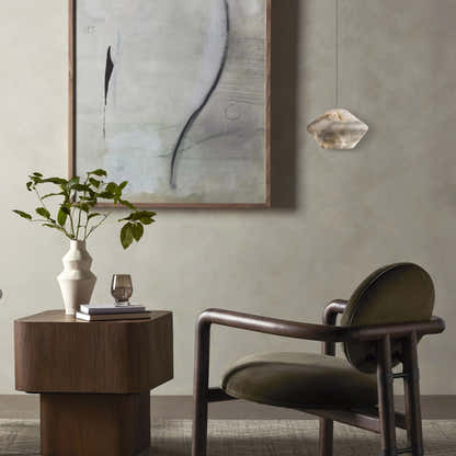 Dadaly Alabaster Popular Small Art Pendant Light 10"W