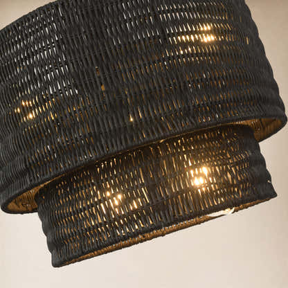 Cavana Rattan Round Pendant 16"D