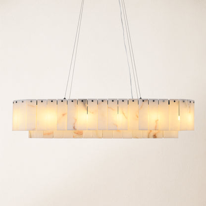 Sawyer Alabaster Oval Chandelier 40"