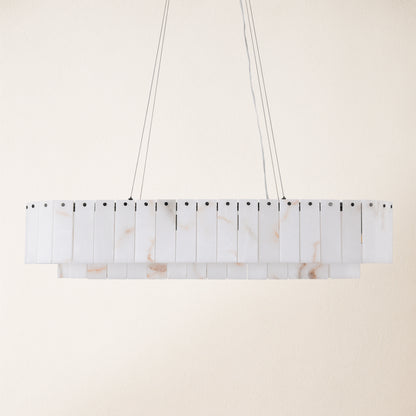 Sawyer Alabaster Oval Chandelier 40"