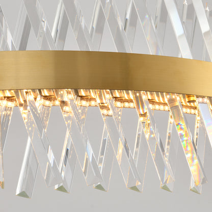 Vetro Prism Crystal Rectangular Chandelier 40"