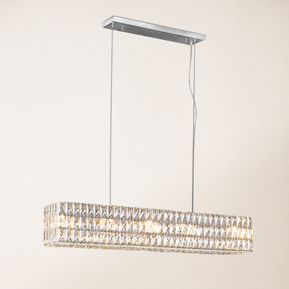 Mia Rectangular Crystal Chandelier 40"W