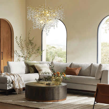 Frostleaf Crystal Grand Cascade Branches Chandelier 40"D