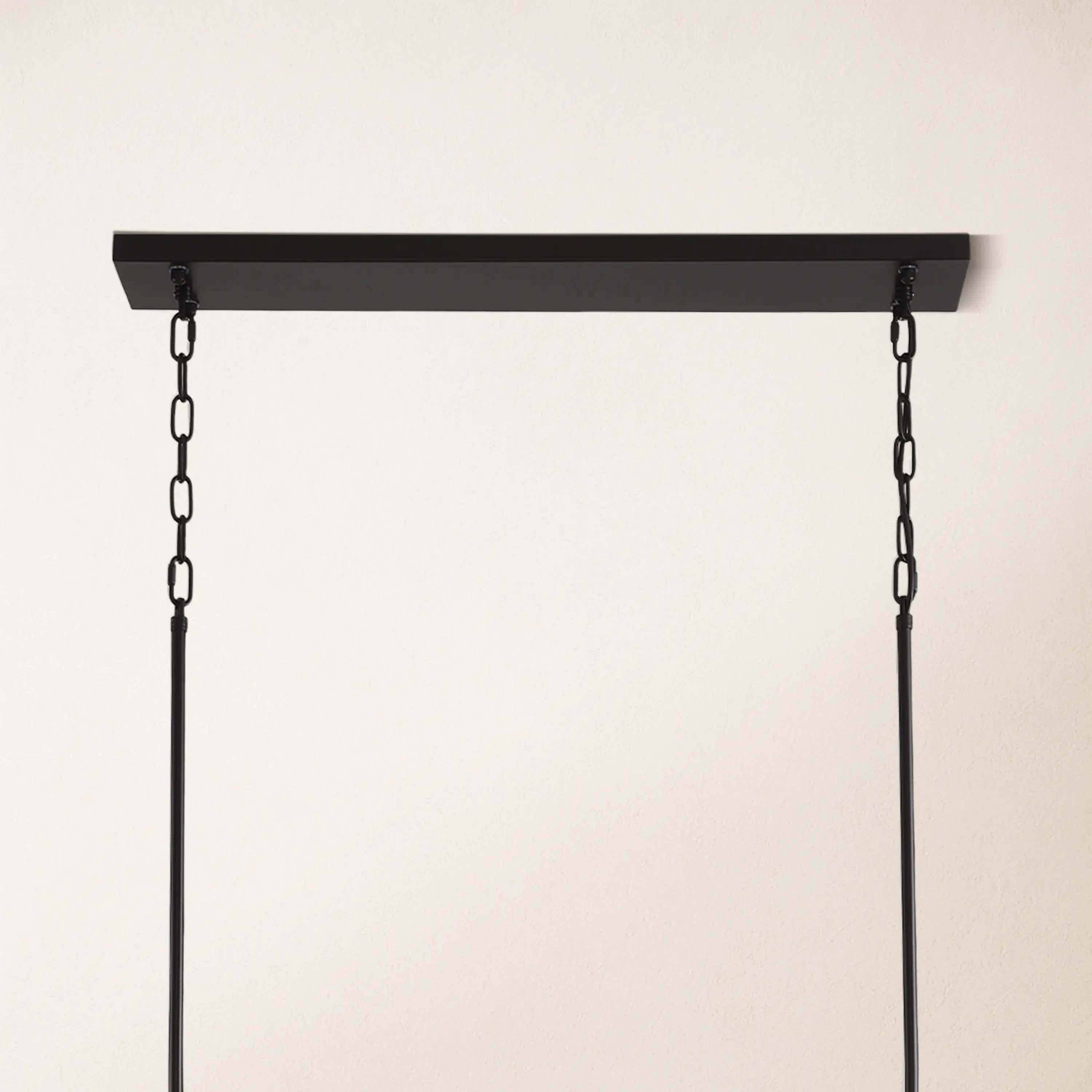 Ethereal Radiance Crystal Rectangular Chandelier 43"L