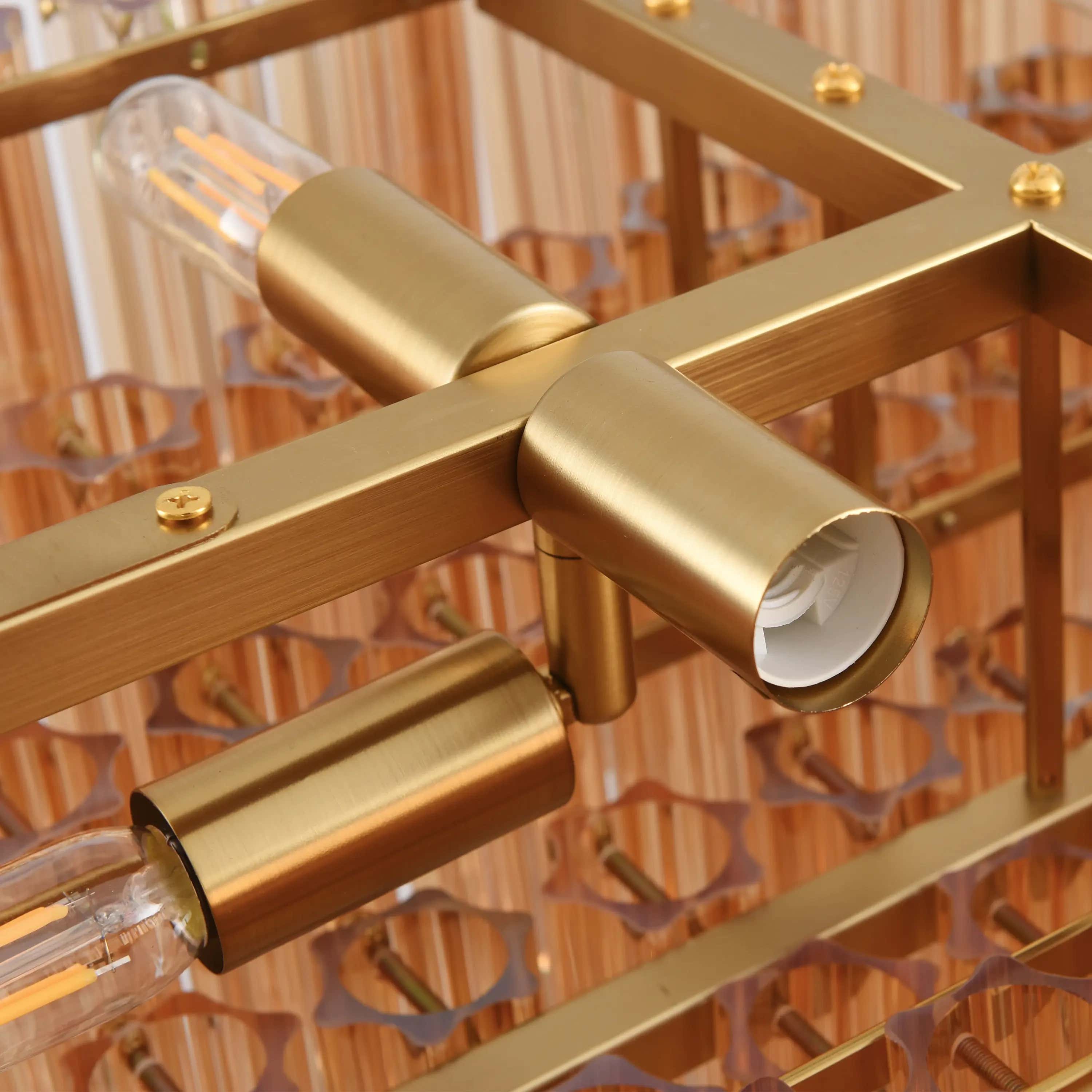 Ethereal Radiance Crystal Rectangular Chandelier 43"L