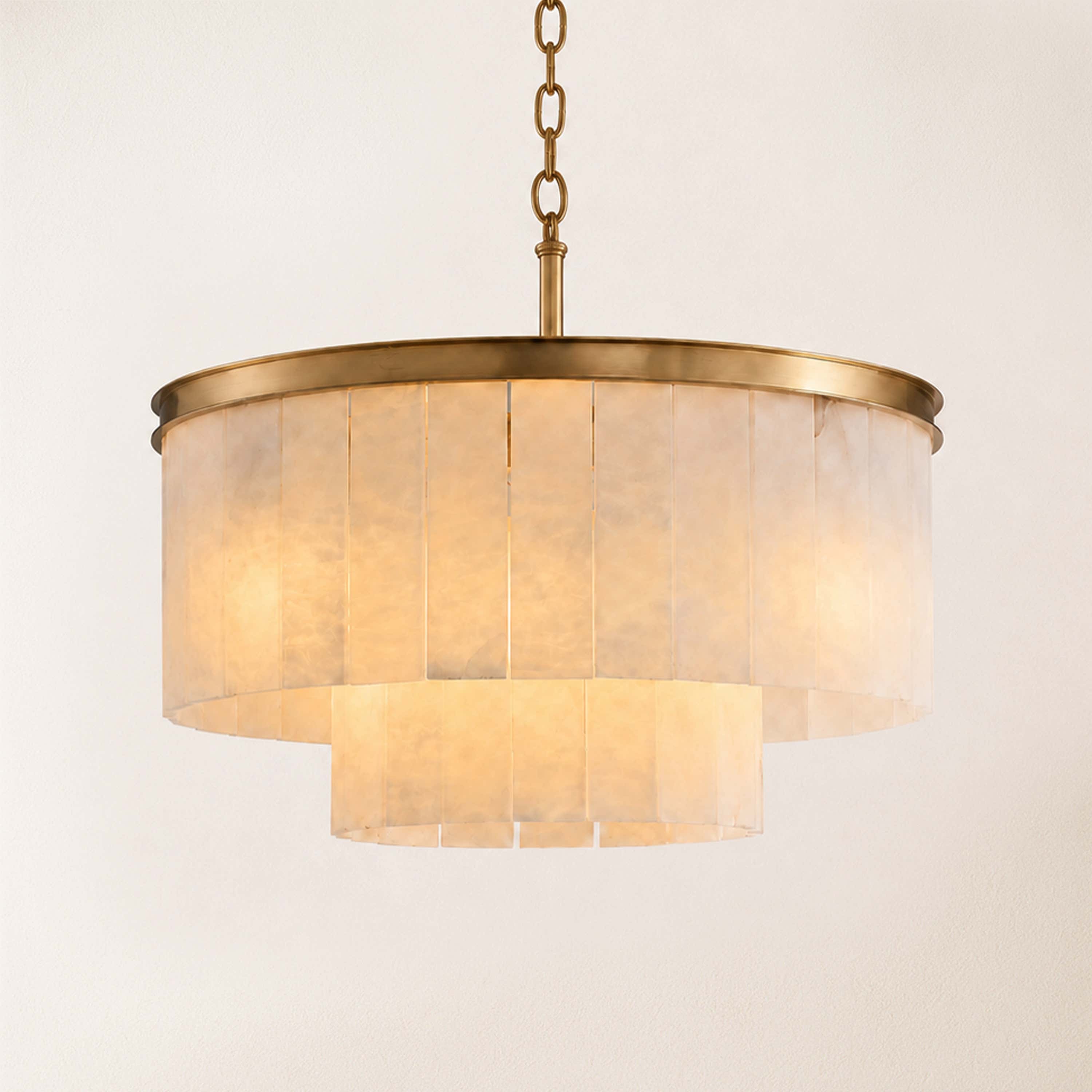 Montrava Alabaster Tiered  Round Chandelier
