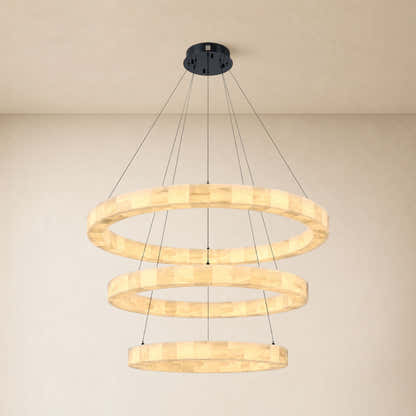 Soluna Alabaster 3 Tiered Custom Round Chandelier