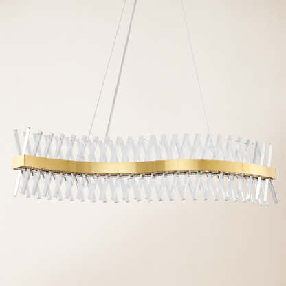 Vetro Prism Crystal Rectangular Chandelier 47"W