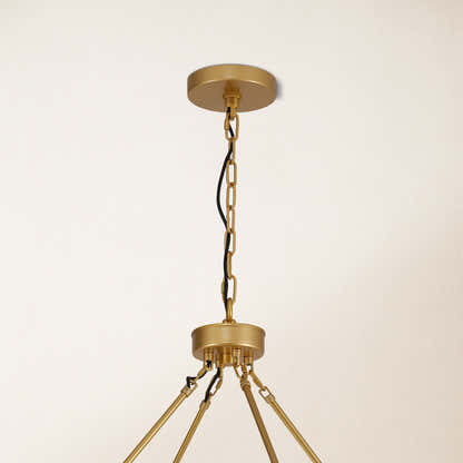 Cylora Glass Tube 2-Tier Round Chandelier 48"D