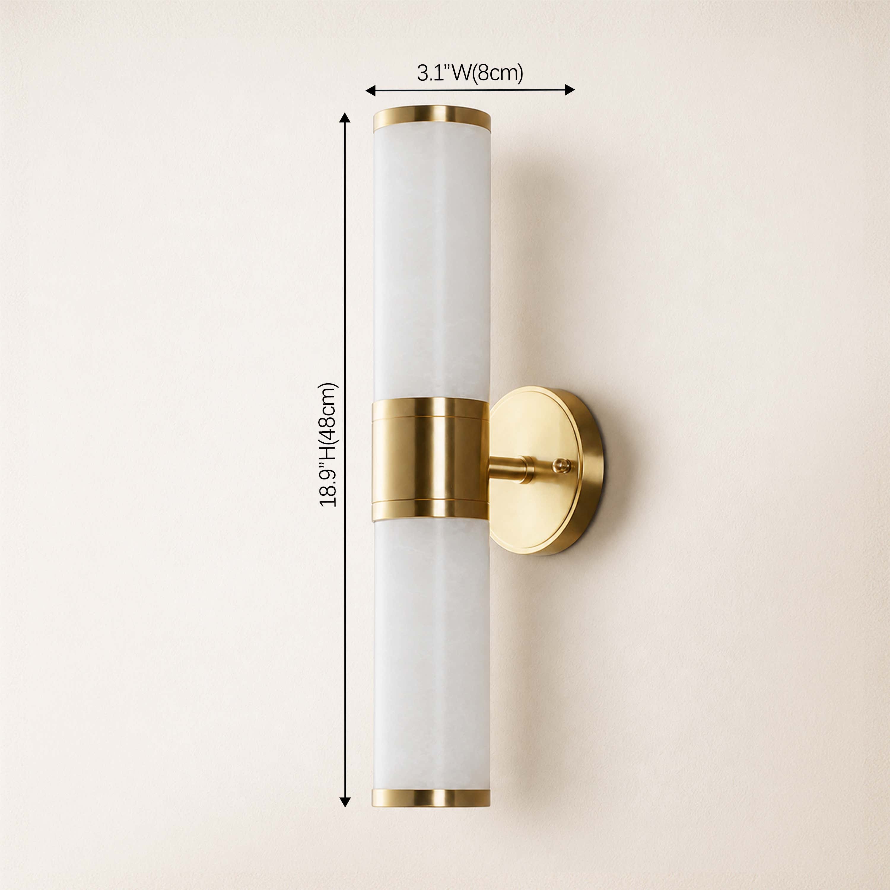 Aventra Alabaster Cylindrical Wall Sconce