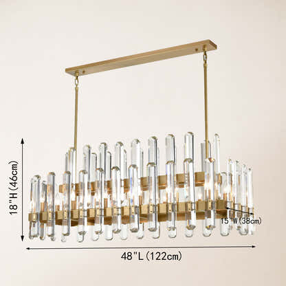 Clarion Rectangular Chandelier 48"L