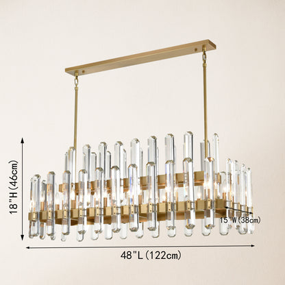 Clarion Rectangular Chandelier 48"L