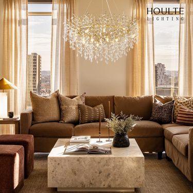 Frostleaf Crystal Branch Halo Chandelier 48"D