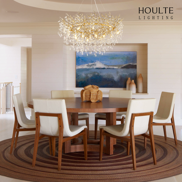 Frostleaf Crystal Branch Halo Chandelier 48"D