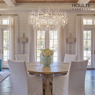 Frostleaf Crystal Branch Halo Chandelier 48"D