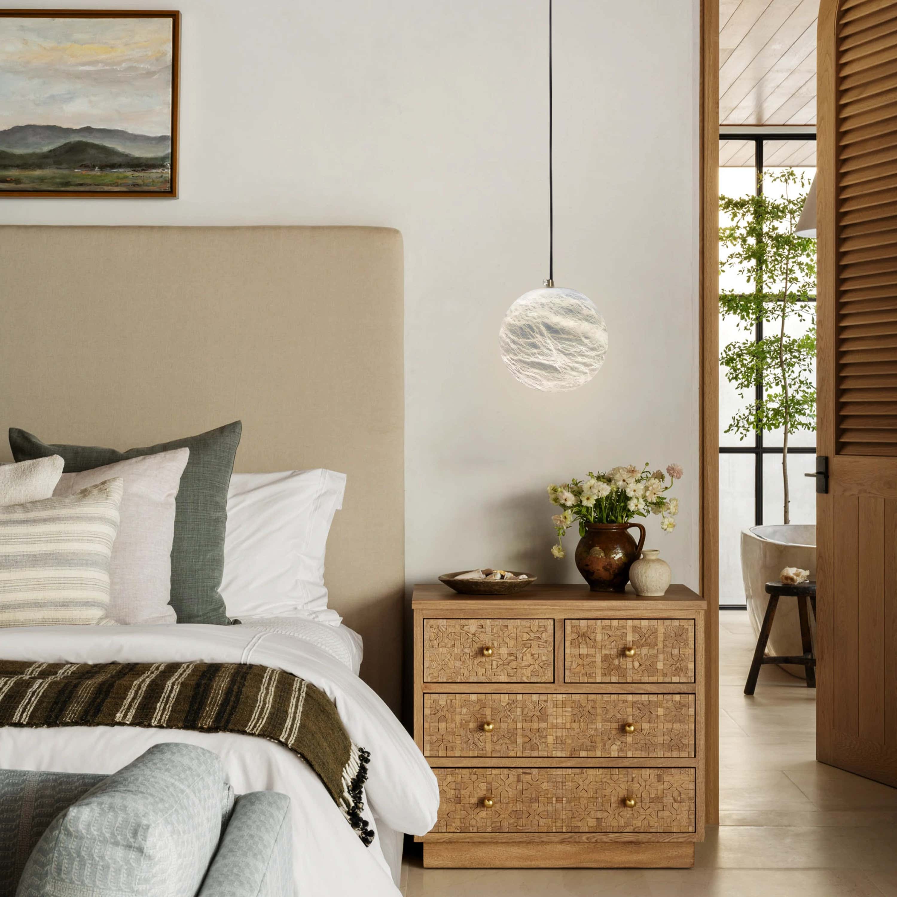 Nami Alabaster Global Ball Pendant Light 6"D