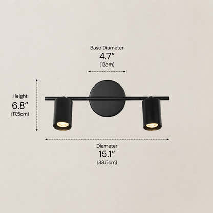 Erin Cylindrical 2-Light Wall Sconce