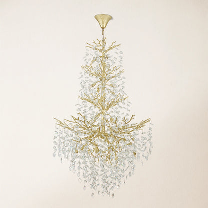 Frostleaf Crystal Cascade Grand Staircase Chandelier 61"H