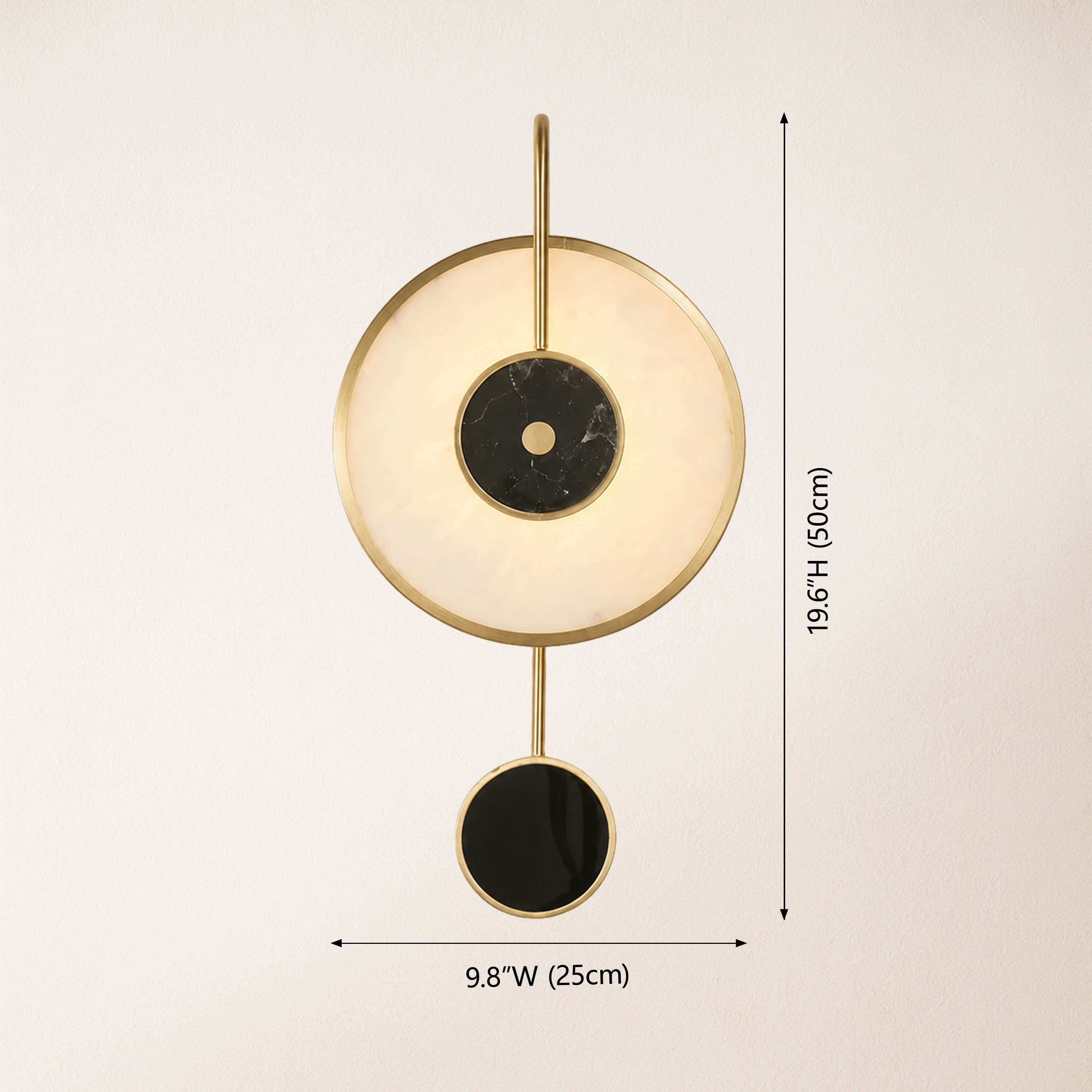Nyxora Marble Disc Wall Sconce