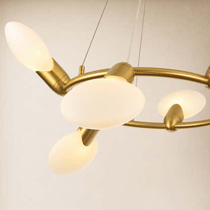 Calantha Petal Glass Round Chandelier 32"D