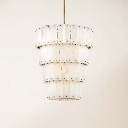 Rancho Alabaster 4-Tier Round Chandelier 24''D#Finish_Gold