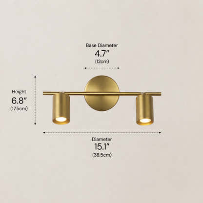 Erin Cylindrical 2-Light Wall Sconce