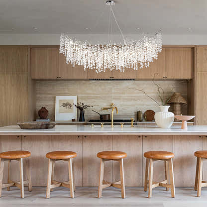 Lustre Branches Crystal Rectangular Chandelier 55"W